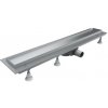 OMNIRES - LOWFIX lineárny sprchový odtok s krycou doskou pre dlažbu, 60 cm srebrny /SL/ LOWFIX60TSL