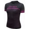SENSOR CYKLO TOUR dámský dres kr.rukáv black dots S; Černá dres