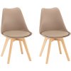 Jedálenská stolička Silla 2 kusy v béžovej farbe