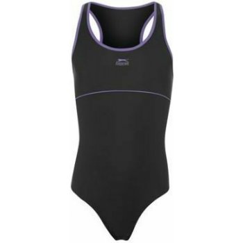 Slazenger Basic Swimsuit Girls – Black/Purple