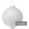 PartyDeco Lampion zahradní s diodou 20cm bílý