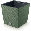 Prosperplast kvetináč Furu Square Low Zemitě zelená 24 cm