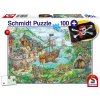 SCHMIDT Puzzle V pirátské zátoce 100 dílků + dárek (pirátská vlajka)