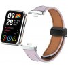 eses Kožený remienok s magnetickou sponou pre Xiaomi Redmi Watch 4, Smart Band 8 Pro a 9 Pro - Fialový