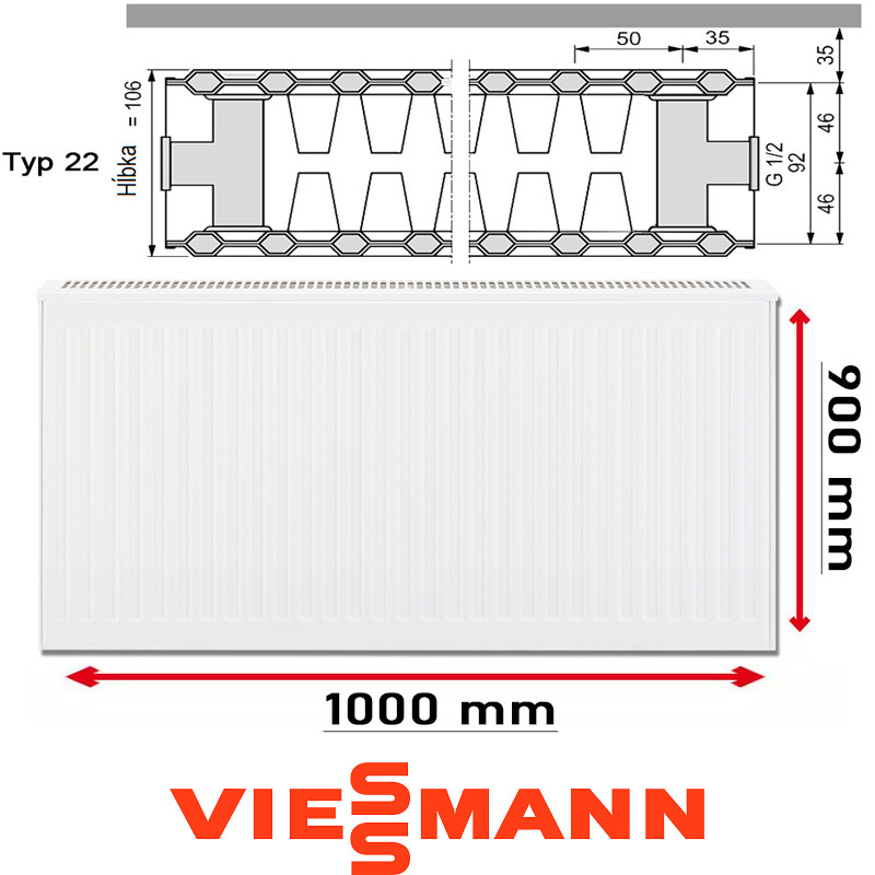 Viessmann 22 900 x 1000 mm