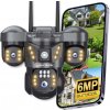 TROJITÁ OTOČNÁ KAMERA WIFI IP UHD AUDIO VONKAJŠIA 6MPX 6MP 4K DETEKCIA