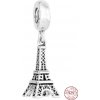 Striebro 925 Paríž Eiffelova veža, prívesok na náramok