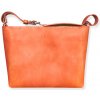 Eggo Gennep dámska kožená kabelka a listová kabelka 2 v 1 Oranžová