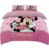 Obojstranné obliečky ružové 135x200cm - Minnie a mačiatko