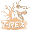 Veselá Stena Drevená nástenná dekorácia Dinosaurus T-REX