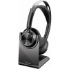 Poly Voyager Focus 2 - Náhlavní souprava - náhlavní - Bluetooth - bezdrátový - odstranění šumu - UBS-C přes adaptér Bluetooth - černá - certifikováno pro Zoom
