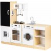 ECOTOYS PLK547 Drevená detská kuchynka XXL s tabuľou + LED