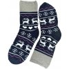 Vianočné spandex termo ponožky WinterJoy s motívom sobov