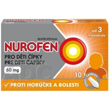 Nurofen pre deti čapíky 60 mg sup.10 x 60 mg