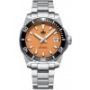 Strieborné pánske hodinky Phoibos Watches s oceľovým pásikom Leviathan 200M - PY050G Orange Automatic 40MM