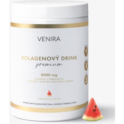 VENIRA PREMIUM kolagénový drink pre vlasy, nechty a pleť, melón, 324 g melón, bravčový kolagén, 324 g