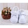 Christopher detské topánky capáčky biele menčestrové