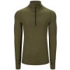 Brynje of Norway Pánsky rolák Arctic Tactical Zip-polo 3/4 neck olivová