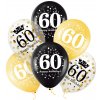 Set balónov 60 narodeniny čierno-zlaté 6ks 30cm