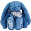 Plyšový zajko Fleurette the Bunny Blue Doudou et Compagnie modrý 35 cm od 0 mes