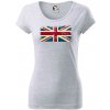 Britská vlajka stará - Dámske tričko Pure - XL ( Svetlosivý melír )