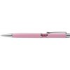 Guľôčkové pero, Crystals from SWAROVSKI®, ružové, v strede plnené 14 cm pink kriľtáľmi