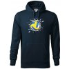 Volejbal lopta v triku - Mikina pánska Cape s kapucňou - 3XL ( Tmavomodrá (veľmi tmavá - skoro čierna) )