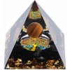 Nefertitis Orgonit pyramída s čiernym achátom Strom života NF45373 - 6 x 6 x 6,5 cm
