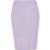 Ladies Rib Knit Midi Skirt - lilac S