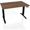 Pracovný stôl Motion, PO, 3S, 120x61 - 128x80 cm, orech/čierna - 1 kus - 1 KS - pamäťové - 60 mesiacov - 80 cm - elektrický polohovateľný - stôl - Hobis - 120 cm - Motion - 60,5 - 129,5 cm - orech/čie