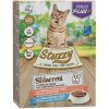 Stuzzy Cat Shreds MULTIPACK Sterilized trhané mäso z tresky a lososa 12 x 85 g