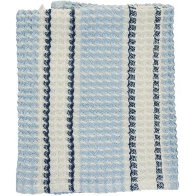 Madam Stoltz vaflový ručník blue off white 50 x 80 cm