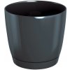 Prosperplast Kvetináč s miskou Coubi 21 cm, grafit