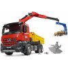 Bruder 3651 Mercedes Benz Arocs so sklápačkou a hydraulickou rukou