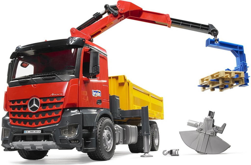 Bruder 3651 Mercedes Benz Arocs so sklápačkou a hydraulickou rukou