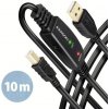 AXAGON ADR-210B, USB AB, 2.0 aktívny predlžovací / repeater kábel, 10m