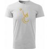 Volejbal zlatá - Klasické pánske tričko vyššej gramáže - S ( Svetlosivý melír )