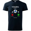 Volejbal volá - Klasické pánske tričko vyššej gramáže - XS ( Tmavomodrá (veľmi tmavá - skoro čierna) )