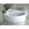 Besco RIMA Vaňa asymetrická akrylátová 130x85cm Ľavá 135 l, Biela + nohy VANRIM130L+OLVPINOZ