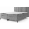 Čalúnená boxspring posteľ Modena - sivá Rozmer: 160x200