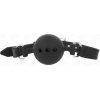 Kink - full silicone gag 55 x 2 cm with 4.5 cm ball size m black adjustable 35-51 cm