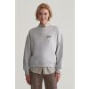 Gant Script Graphic C-Neck Sweat Pale Grey Melange