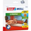 Tesa tape Tesniene na okná guma-E profil hnedé 6m