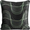 Zamatová obliečka na vankúš - Pola, čierno-zelená 40 x 40 cm, ZA-385850