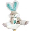 Doudou et Compagnie Paris Doudou Darčeková sada - plyšový zajačik s dečkou 31 cm tyrkysový