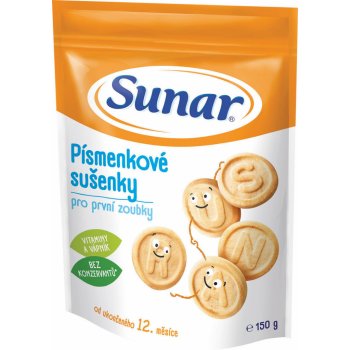 Sunar Písmenkové sušienky pre prvé zúbky 150 g