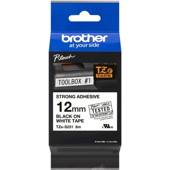 BROTHER TZE-S231 čierna na bielej permanentná 12 mm