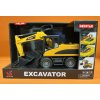 žltá stavebná hračka – bager s pohyblivými lyžicami