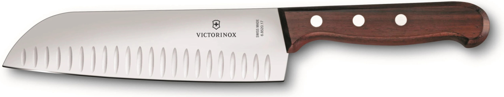 Victorinox 6.8520.17G Santoku kuchársky nôž, 17 cm drážkovaná čepeľ, darčekové balenie, drevený