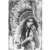 Plechová ceduľa Indiánka 20x30 cm (Retro dekorácia do izby)